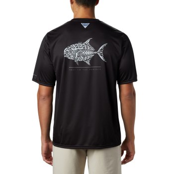 Columbia T-Shirt Heren, PFG Terminal Tackle Tribal Fish Short Sleeve Zwart, 28TOVPFQU